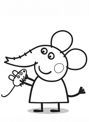 Emily Elefante Coloring Page